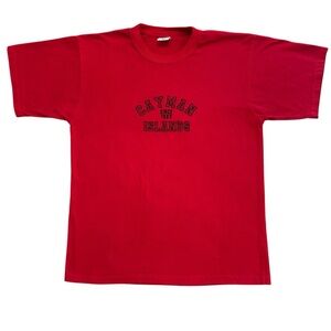 Vintage Cayman Island Men’s Red Short Sleeve Tee Tropical Vacation Streetwear L